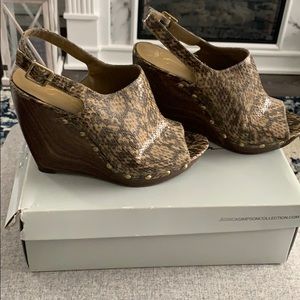 Jessica Simpson snake skin wedge